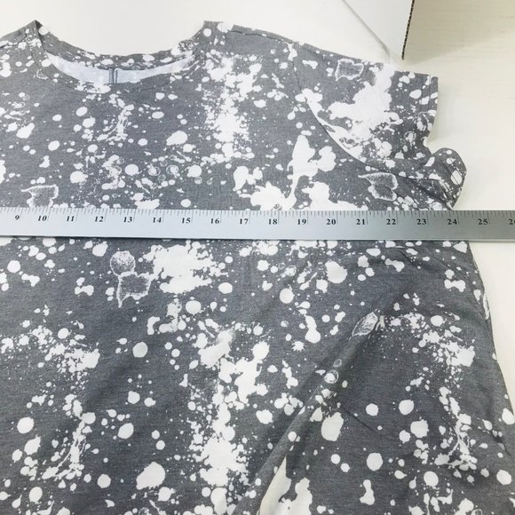 Terra And Sky Women's Sz 1X 16W-18W Short Sleeve Knit Tee Shirt Gray White NWOT - Picture 8 of 11